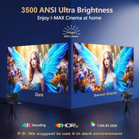 Outdoor 4K Projector Built for Backyard Cinema, 3500 ANSI Brightness, WiFi Bluetooth, Auto Focus Keystone