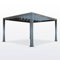 Louvered Pergola, Outdoor Pergola with Adjustable Louvered Roof, Reinforced Aluminum Frame, Integrated Drainage System, Hardtop Gazebo for Patio — How It Works