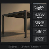 Outdoor Pergola Built for All-Weather Use, Adjustable Louvered Roof, Reinforced Aluminum Frame, Integrated Drainage — Results & Stats